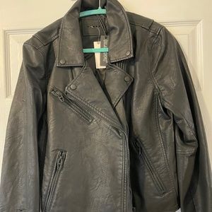 Anthropologie black pleather jacket